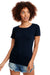 Next Level N1510 Womens Ideal Jersey Short Sleeve Crewneck T-Shirt Navy Blue Front