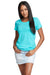 Next Level N1510 Womens Ideal Jersey Short Sleeve Crewneck T-Shirt Tahiti Blue Front
