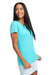 Next Level N1510 Womens Ideal Jersey Short Sleeve Crewneck T-Shirt Tahiti Blue Side