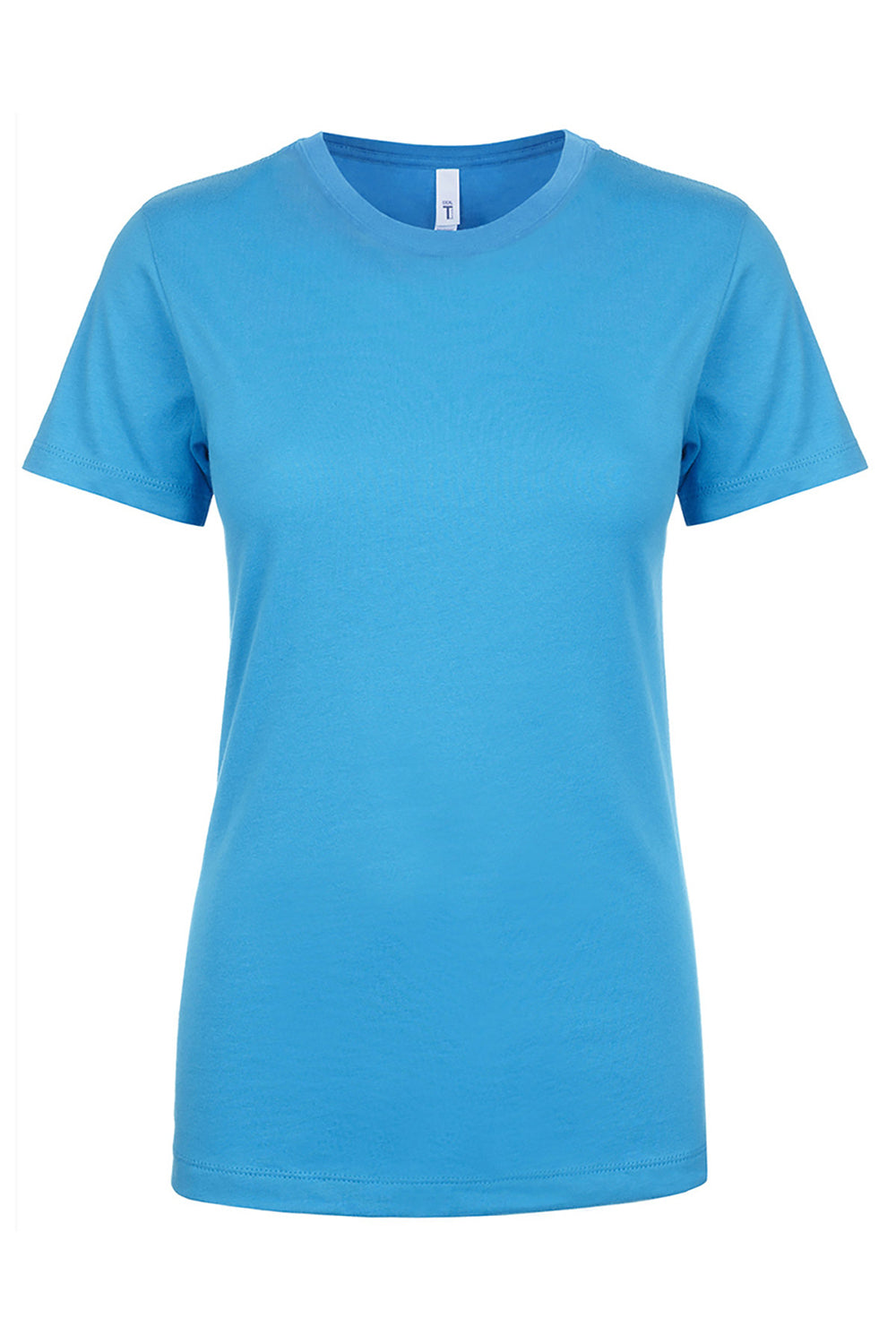 Next Level N1510/1510 Womens Ideal Jersey Short Sleeve Crewneck T-Shirt Turquoise Blue Flat Front