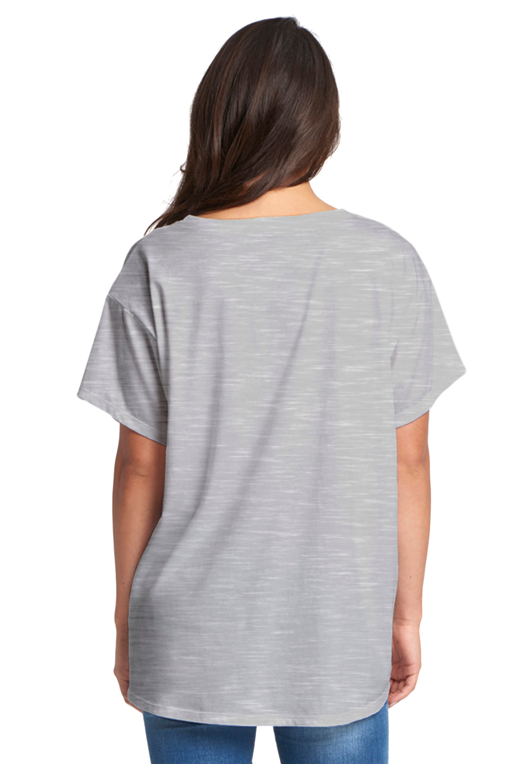 Next Level N1530 Womens Ideal Flow Short Sleeve Crewneck T-Shirt Heather Grey Back