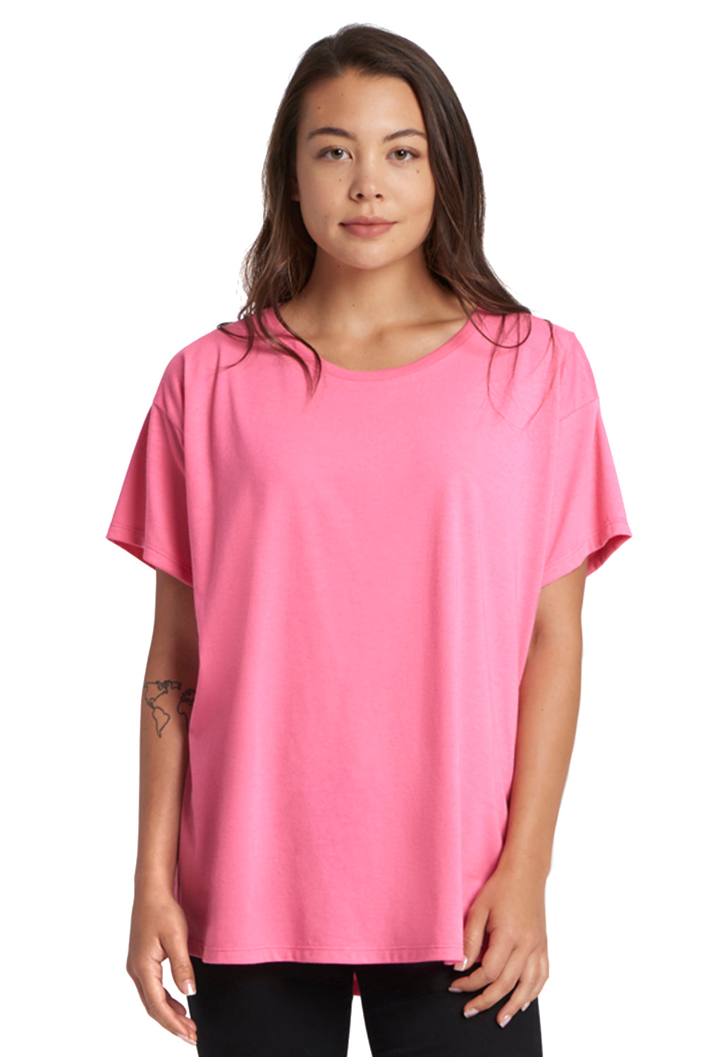 Flowy V Blouse-Baby Pink Small