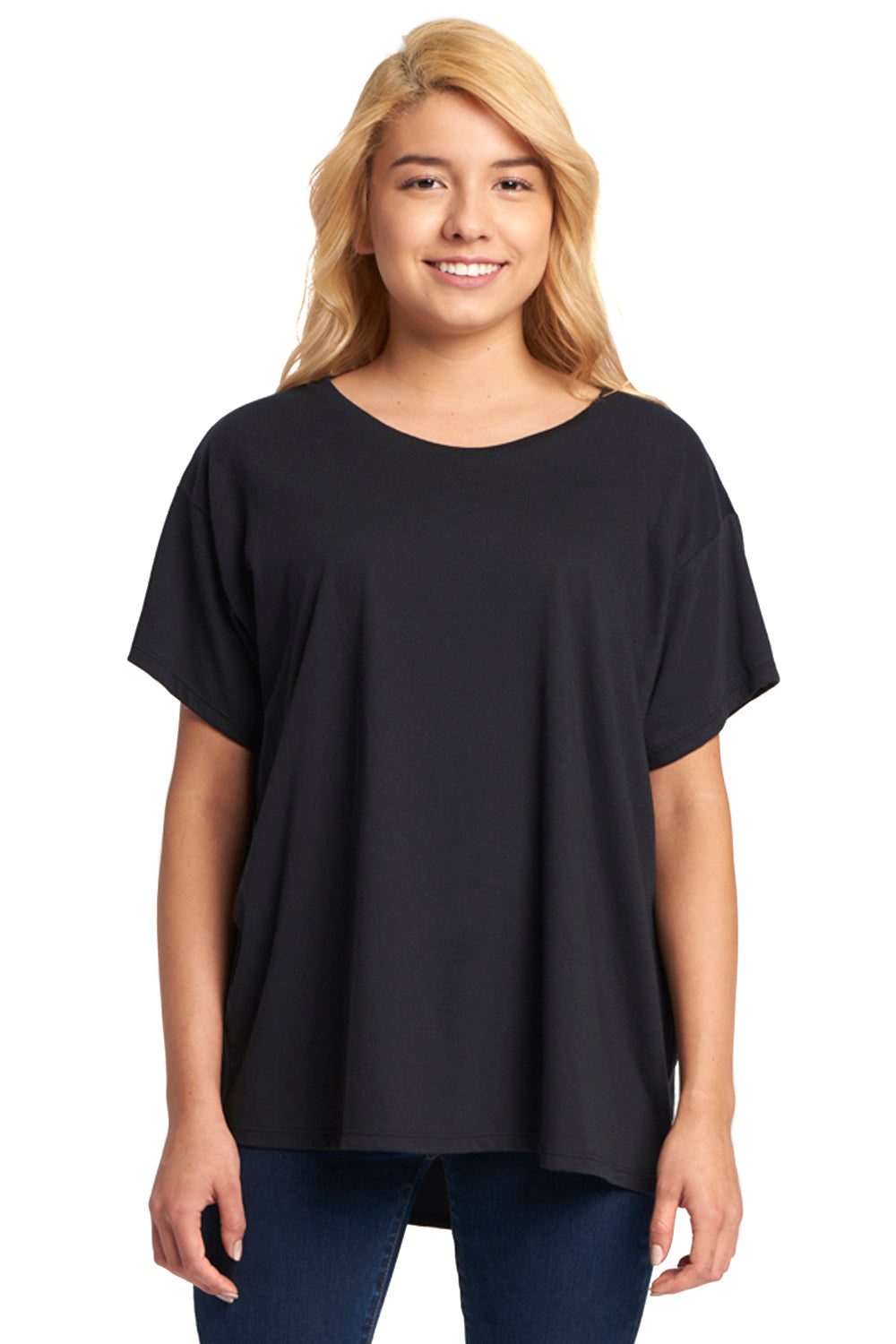 Next Level N1530 Womens Ideal Flow Short Sleeve Crewneck T-Shirt Black Front
