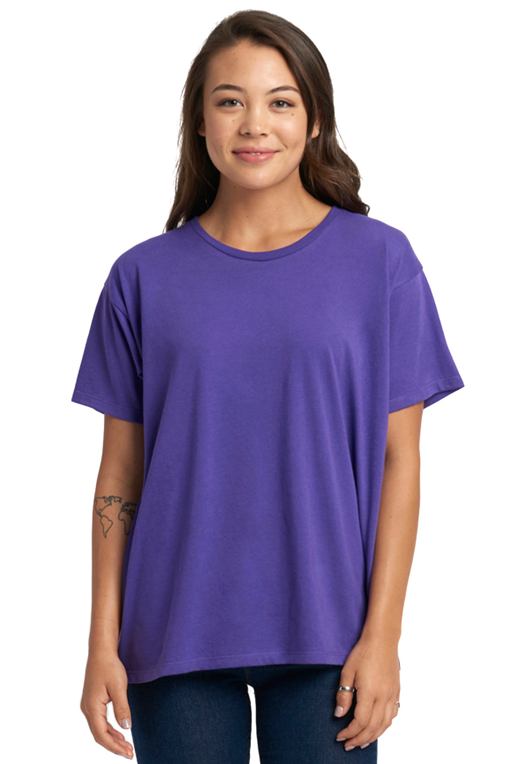 Next Level N1530 Womens Ideal Flow Short Sleeve Crewneck T-Shirt Purple Rush Front