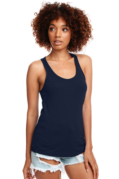 Next Level N1533 Womens Ideal Jersey Tank Top Navy Blue Front