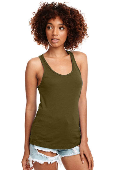 Next Level N1533 Womens Ideal Jersey Tank Top Military Green Front