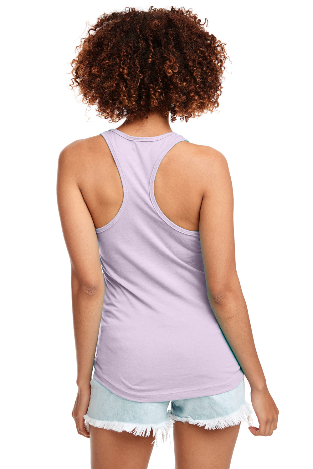 Next Level N1533 Womens Ideal Jersey Tank Top Lilac Pink Back