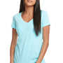 Next Level Womens Ideal Jersey Short Sleeve V-Neck T-Shirt - Cancun Blue
