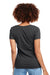 Next Level N1540 Womens Ideal Jersey Short Sleeve V-Neck T-Shirt Dark Grey Back