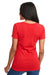 Next Level N1540 Womens Ideal Jersey Short Sleeve V-Neck T-Shirt Red Back