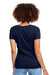 Next Level N1540 Womens Ideal Jersey Short Sleeve V-Neck T-Shirt Navy Blue Back