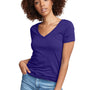 Next Level Womens Ideal Jersey Short Sleeve V-Neck T-Shirt - Purple Rush