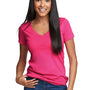 Next Level Womens Ideal Jersey Short Sleeve V-Neck T-Shirt - Raspberry Pink