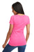 Next Level N1540 Womens Ideal Jersey Short Sleeve V-Neck T-Shirt Raspberry Pink Back