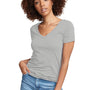 Next Level Womens Ideal Jersey Short Sleeve V-Neck T-Shirt - Silver Grey
