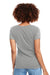 Next Level N1540 Womens Ideal Jersey Short Sleeve V-Neck T-Shirt Silver Grey Back