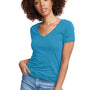 Next Level Womens Ideal Jersey Short Sleeve V-Neck T-Shirt - Turquoise Blue