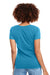 Next Level N1540 Womens Ideal Jersey Short Sleeve V-Neck T-Shirt Turquoise Blue Back
