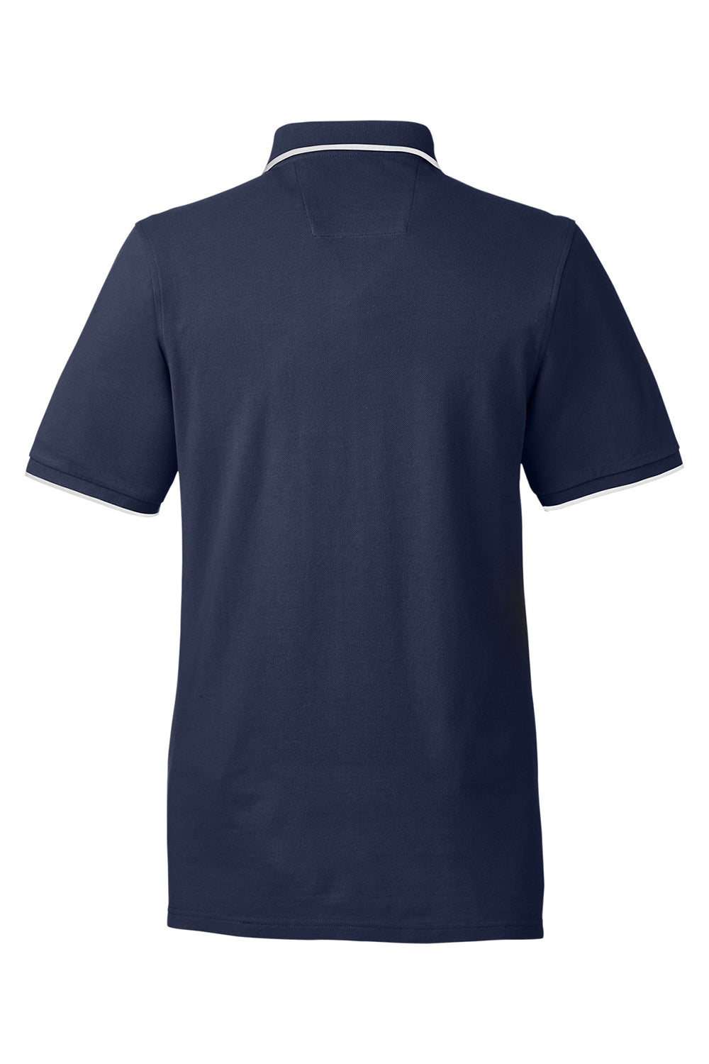 Nautica N17165 Mens Desk Short Sleeve Polo Shirt Navy Blue/White Flat Back
