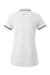 Nautica N17168 Womens Desk Short Sleeve Polo Shirt White/Navy Blue Flat Back