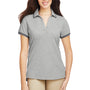 Nautica Womens Desk Short Sleeve Polo Shirt - Oxford Grey/Navy Blue