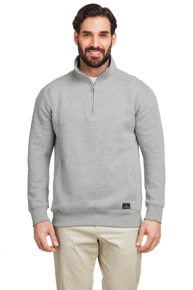 Nautica N17176 Mens Anchor 1/4 Zip Sweatshirt Oxford Grey Front