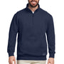 Nautica Mens Anchor 1/4 Zip Sweatshirt - Navy Blue