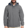 Nautica Mens Voyage Water Resistant Full Zip Hooded Jacket - Graphite Grey
