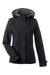 Nautica N17183 Womens Voyage Full Zip Hooded Jacket Black Flat Front