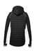Nautica N17187 Womens Nautical Mile Packable Full Zip Hooded Puffer Jacket Black/Antique White Flat Back