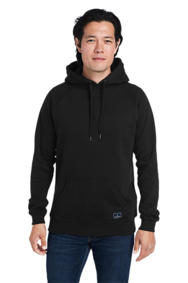 Nautica N17199 Mens Anchor Fleece Hooded Sweatshirt Hoodie Black Front
