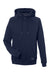 Nautica N17199 Mens Anchor Fleece Hooded Sweatshirt Hoodie Navy Blue Flat Front