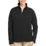 Nautica Womens Anchor Fleece 1/4 Zip Sweatshirt - Black