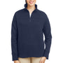Nautica Womens Anchor Fleece 1/4 Zip Sweatshirt - Navy Blue