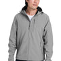 Nautica Mens Wavestorm Wind & Water Resistant Full Zip Hooded Jacket - Graphite Grey