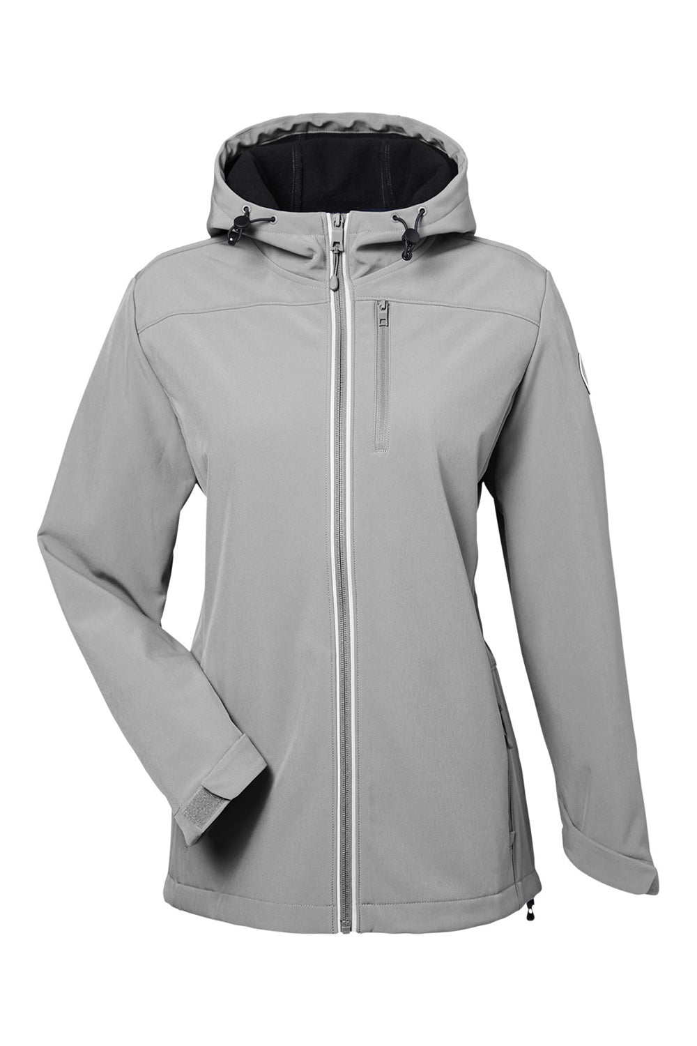 Nautica N17790 Womens Wavestorm Full Zip Hooded Jacket Graphite Grey Flat Front