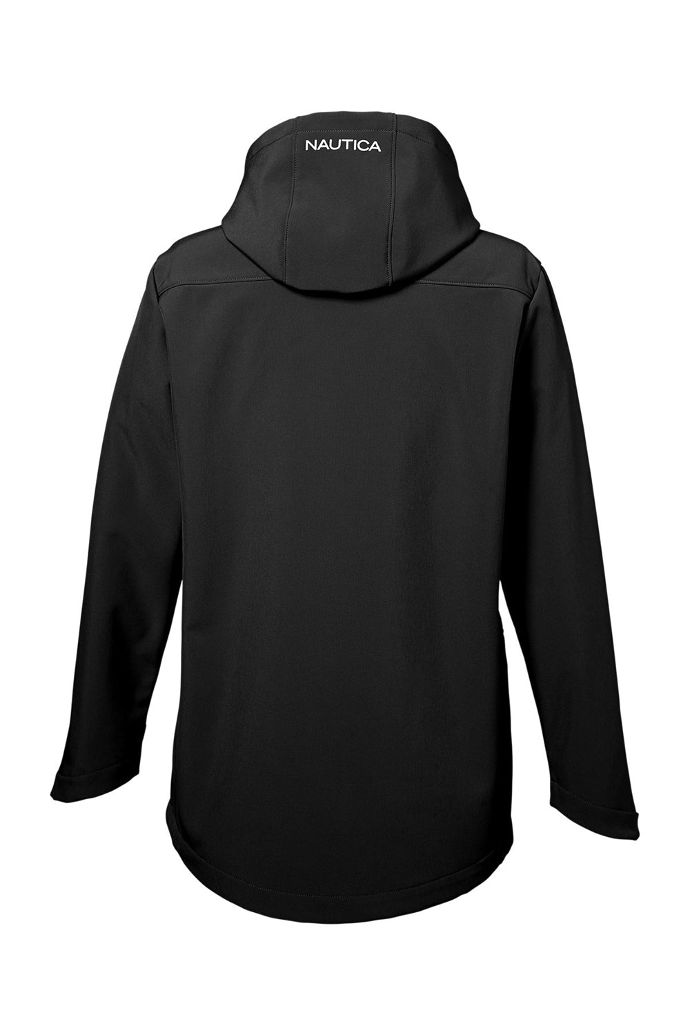 Nautica N17790 Womens Wavestorm Full Zip Hooded Jacket Black Flat Back