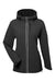 Nautica N17790 Womens Wavestorm Full Zip Hooded Jacket Black Flat Front