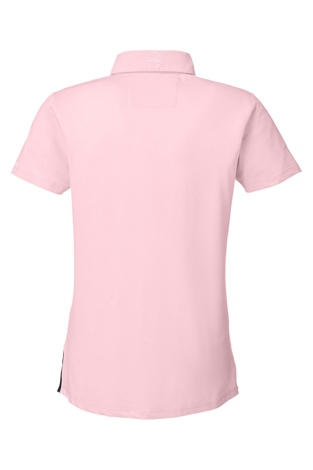 Nautica N17923 Womens Saltwater Short Sleeve Polo Shirt Sunset Pink Flat Back