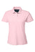 Nautica N17923 Womens Saltwater Short Sleeve Polo Shirt Sunset Pink Flat Front