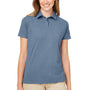 Nautica Womens Saltwater UV Protection Short Sleeve Polo Shirt - Faded Navy Blue
