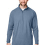 Nautica Mens Saltwater UV Protection 1/4 Zip Sweatshirt - Faded Navy Blue