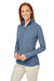 Nautica N17925 Womens Saltwater 1/4 Zip Sweatshirt Faded Navy Blue 3Q