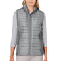 Nautica Womens Harbor Water Resistant Full Zip Puffer Vest - Graphite Grey/Heather Graphite Grey