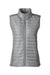 Nautica N17947 Womens Harbor Full Zip Puffer Vest Graphite Grey/Heather Graphite Grey Flat Front