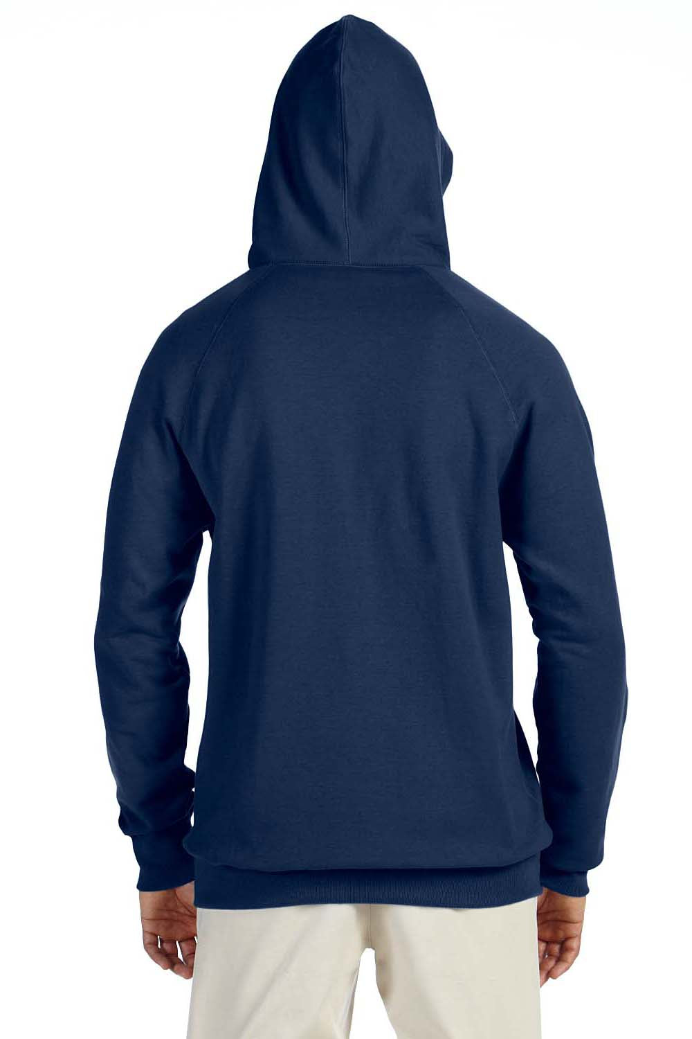 Hanes N270 Mens Nano Fleece Hooded Sweatshirt Hoodie Vintage Navy Blue Back