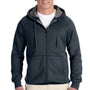 Hanes Mens Nano Fleece Full Zip Hooded Sweatshirt Hoodie - Vintage Black - Closeout