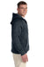 Hanes N280 Mens Nano Fleece Full Zip Hooded Sweatshirt Hoodie Vintage Black Side