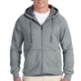 Hanes Mens Nano Fleece Full Zip Hooded Sweatshirt Hoodie - Vintage Grey - Closeout