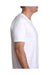 Next Level N3200 Mens Fine Jersey Short Sleeve V-Neck T-Shirt White Side